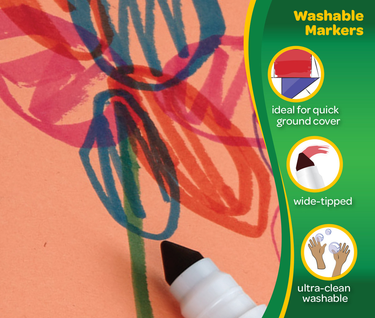 Crayola Broad Line Washable Markers Pack of 64 588180